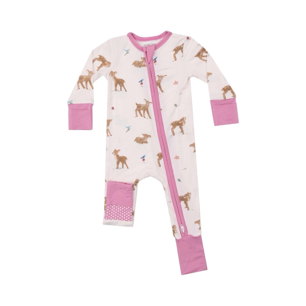 NWT Soft Deer Two-Way Zipper Romper by Angel Dear